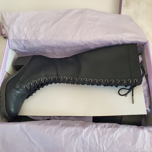 MADDEN GIRL LACE UP MOTO STYLE BOOTS - Picture 14 of 15